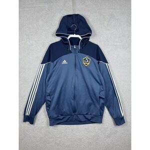 Adidas LA Galaxy Full Zip Hoodie Jacket XL Navy Blue Soccer MLS‎ Men's